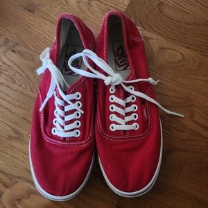 Vans Red Canvas Shoes
